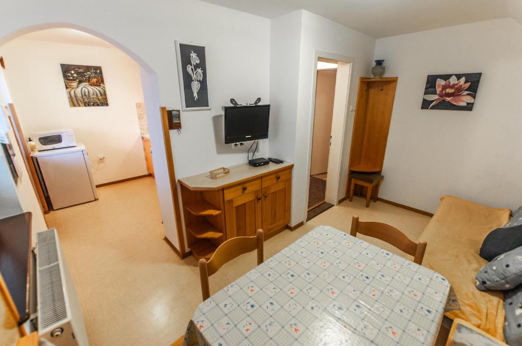 TV a/nebo společenská místnost v ubytování Apartment Ticar