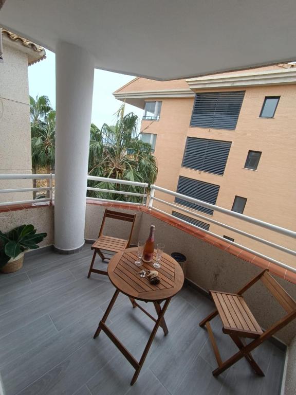 A balcony or terrace at JR apartment albir