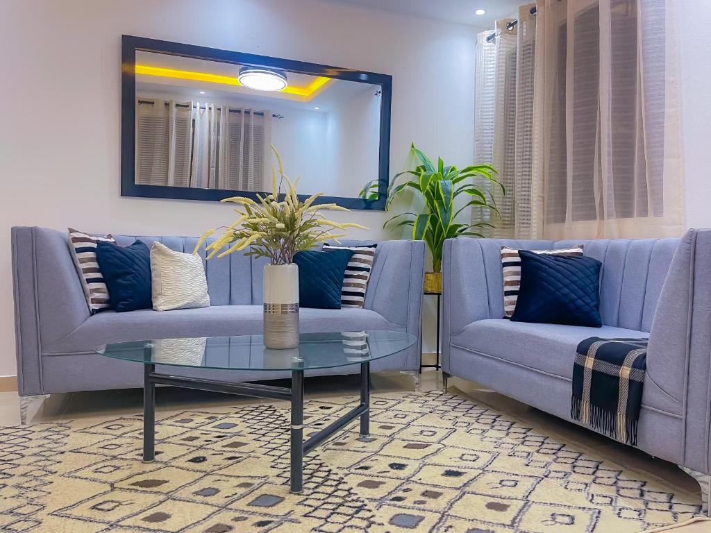 Posezení v ubytování Luxury, cozy apartment Alma Rosa /15 min airport