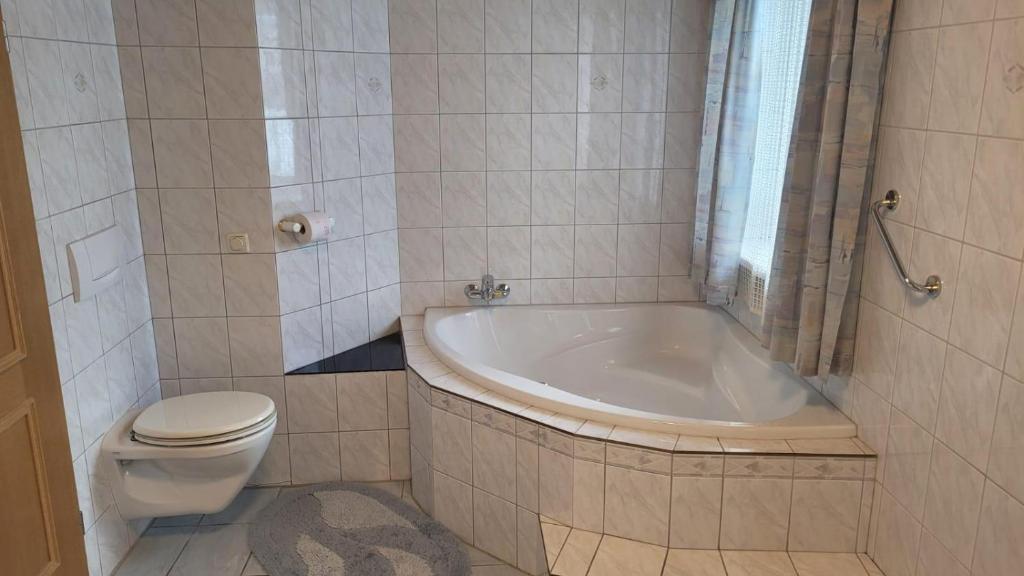Koupelna v ubytování Gästehaus Raab