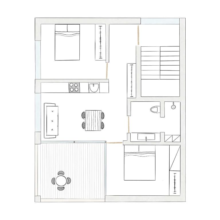 Půdorys ubytování Apartments Pôldi