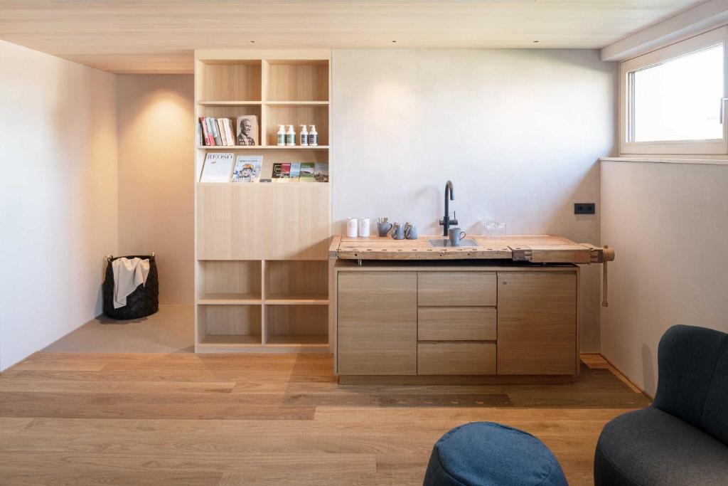 Kuchyň nebo kuchyňský kout v ubytování Apartments Pôldi