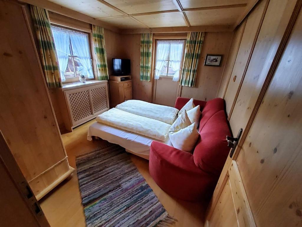 Postel nebo postele na pokoji v ubytování Waschhütte, Ferienhaus