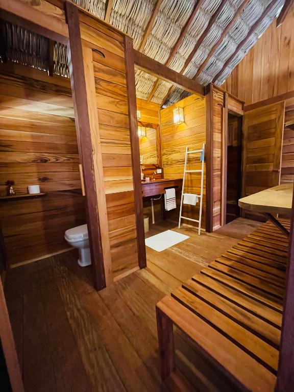 Koupelna v ubytování Pousada Casa Caju Bangalows