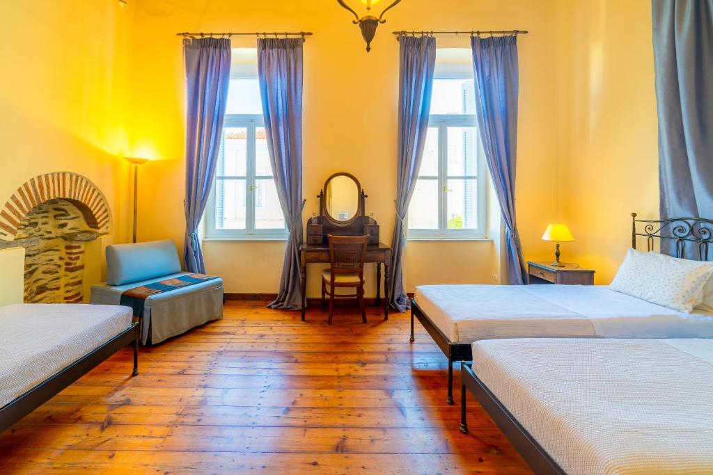 Krevet ili kreveti u jedinici u objektu Archontiko Eleni Hotel