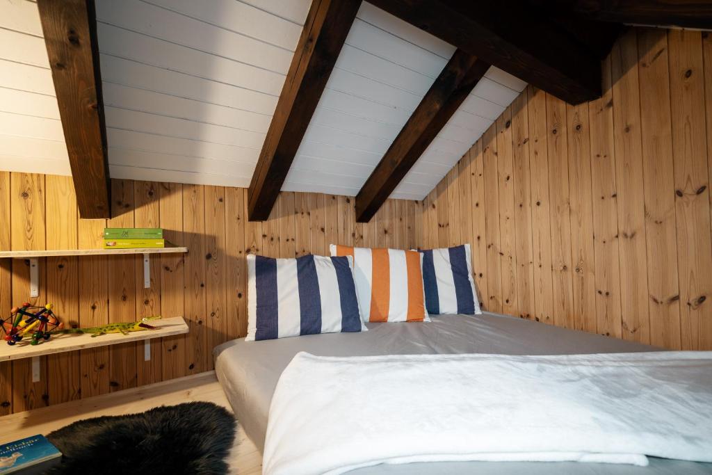 Postel nebo postele na pokoji v ubytování Chalet Ruestel