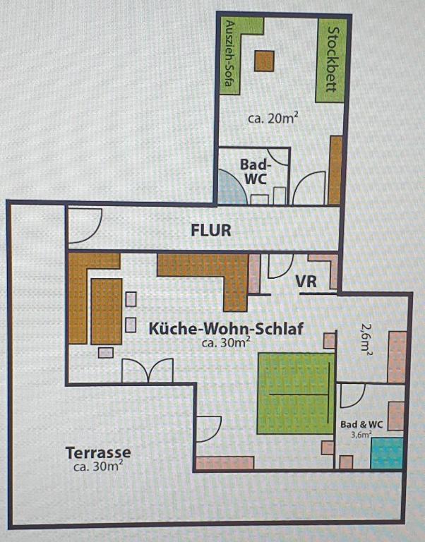 Půdorys ubytování Ferienwohnung Weitblick