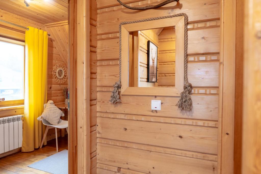 Kúpeľňa v ubytovaní Pocztówka Z Mizernej, Sielskie domki Pieniny, Gorce, blisko Velo Czorsztyn
