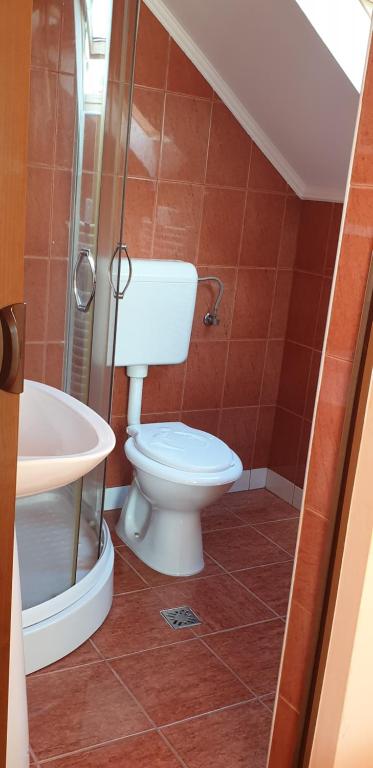 Koupelna v ubytování Casa Roland