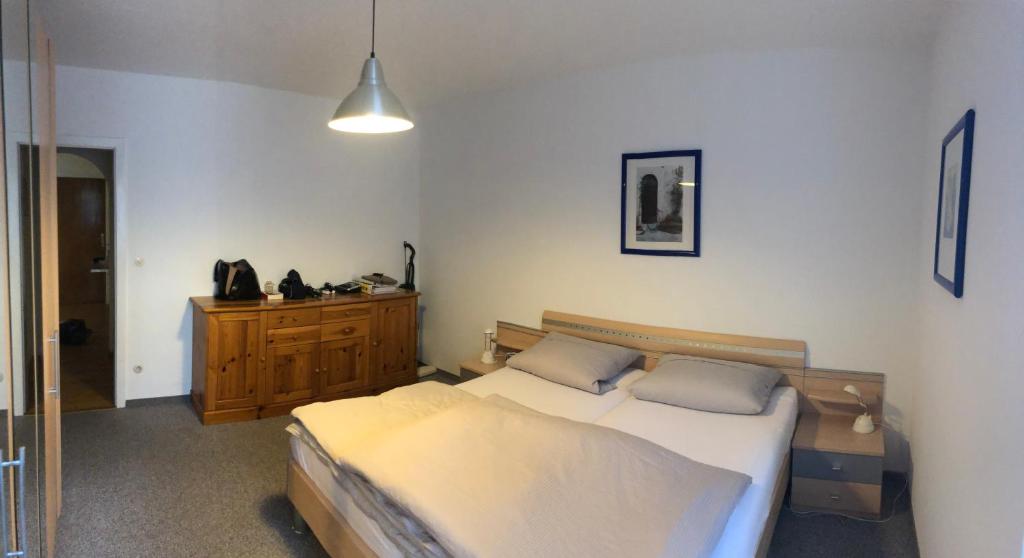 Postel nebo postele na pokoji v ubytování Haus Nacke