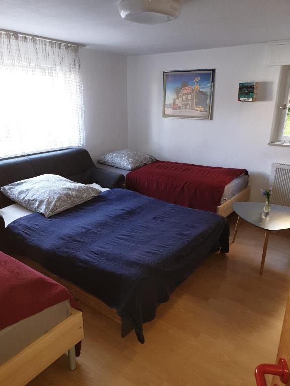 Postel nebo postele na pokoji v ubytování Haus Nacke