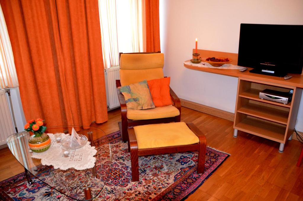 Televízia a/alebo spoločenská miestnosť v ubytovaní Apartment Philadelphia Vienna