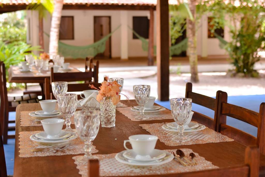 Restaurace v ubytování Pousada Vila Palma Boipeba