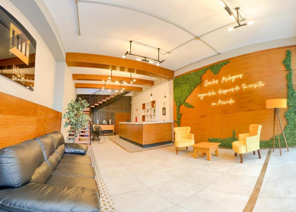 Posezení v ubytování HIT Merida Hotel Boutique