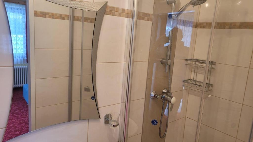 Koupelna v ubytování Gästehaus Raab