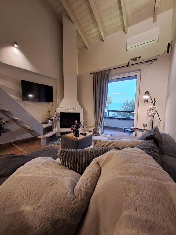 A television and/or entertainment centre at Vrachos Suites