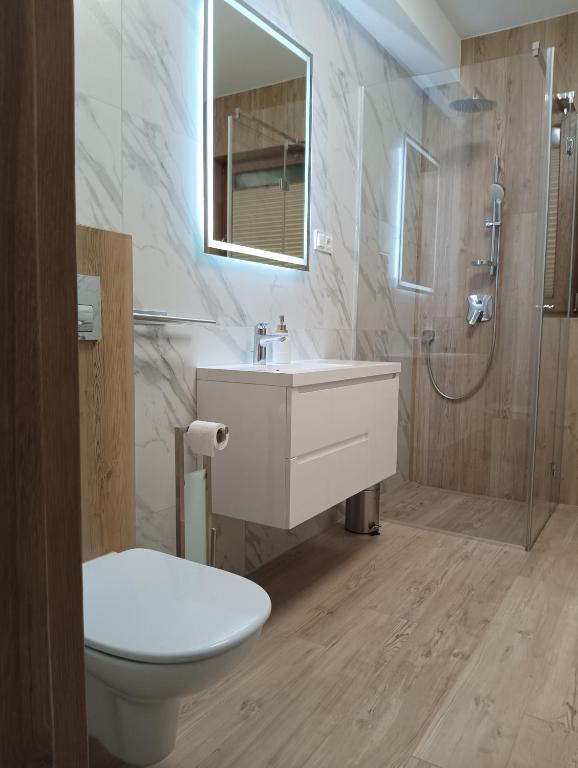 Koupelna v ubytování Apartamenty Bianka