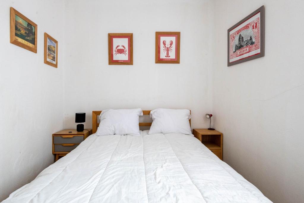 Posteľ alebo postele v izbe v ubytovaní Maison pour 6 - Noirmoutier - Terrasse