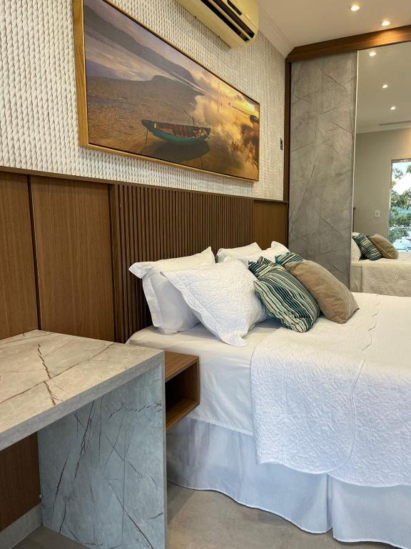 Ліжко або ліжка в номері Casa da Orla