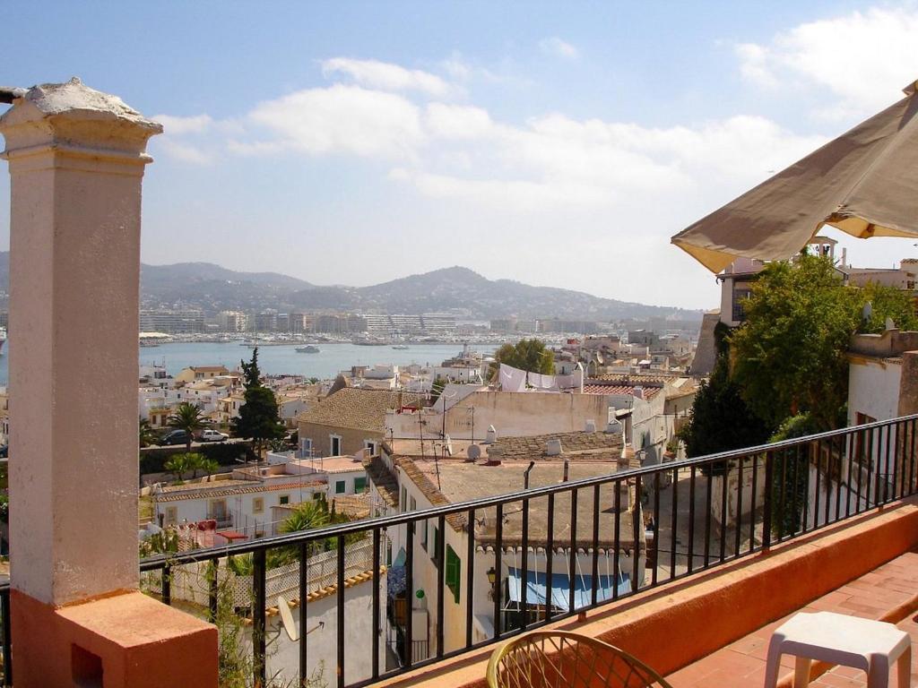 a view of a city from a balcony at Navila Palmera in Ibiza Town