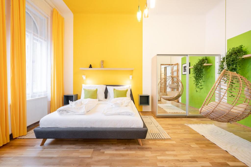 Posteľ alebo postele v izbe v ubytovaní Live Star Apartment