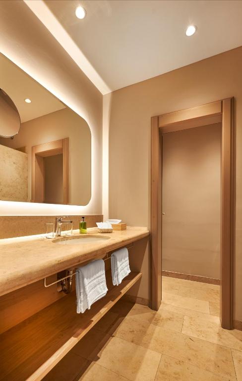 Koupelna v ubytování Hotel zur Waldbahn