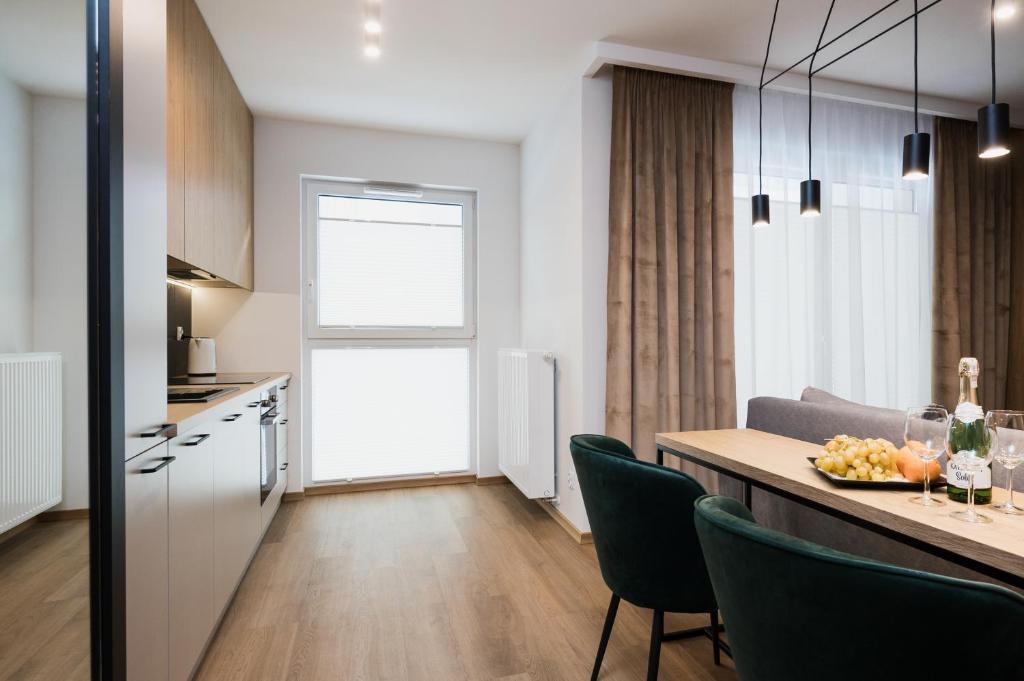 Kuchyňa alebo kuchynka v ubytovaní Tauron Arena Apartment with Garage - Kraków Lema