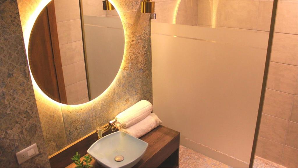 Koupelna v ubytování Hotel Inti Quito