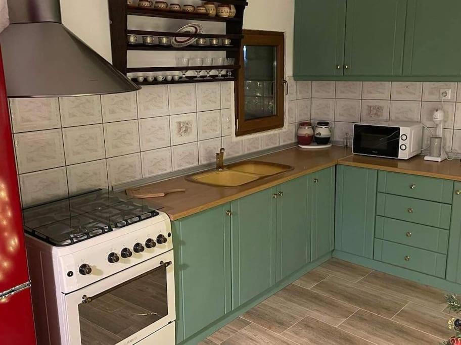 Kuchyň nebo kuchyňský kout v ubytování Rock House Villa