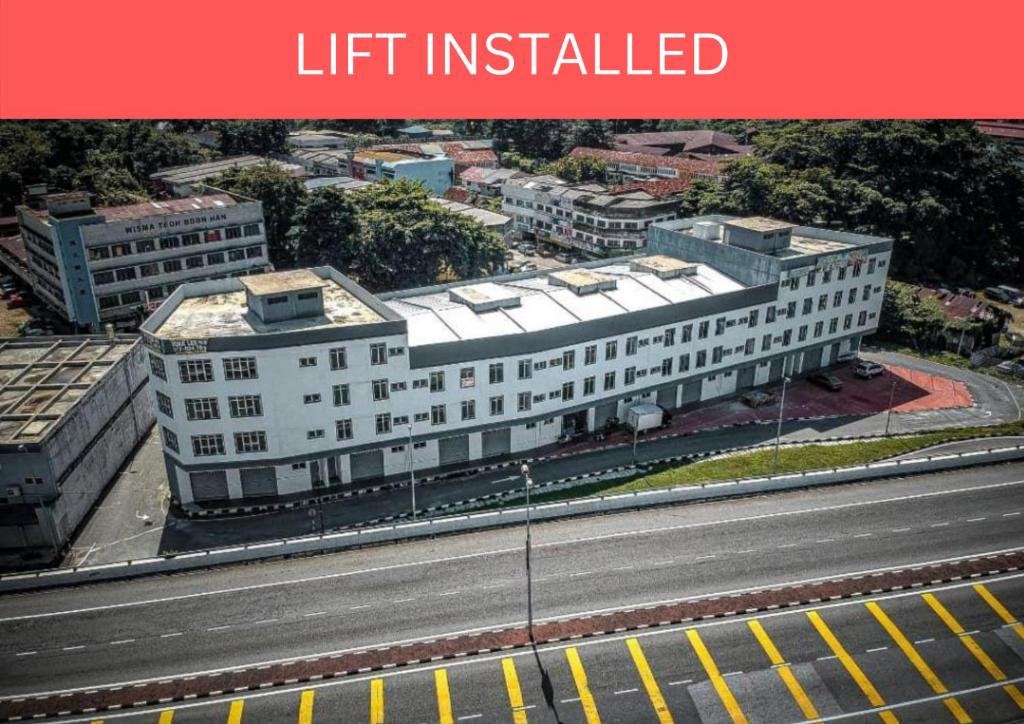 an overhead view of a building with the words lift installed at Reno Hotel Ipoh in Ipoh