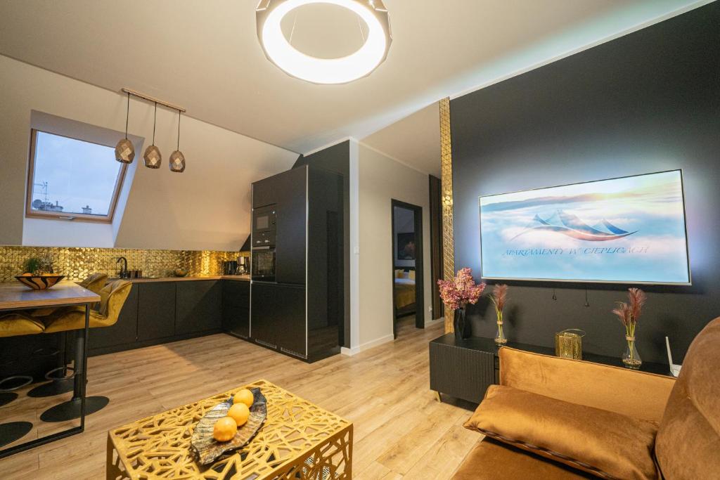 Posedenie v ubytovaní Apartament w Cieplicach Panorama