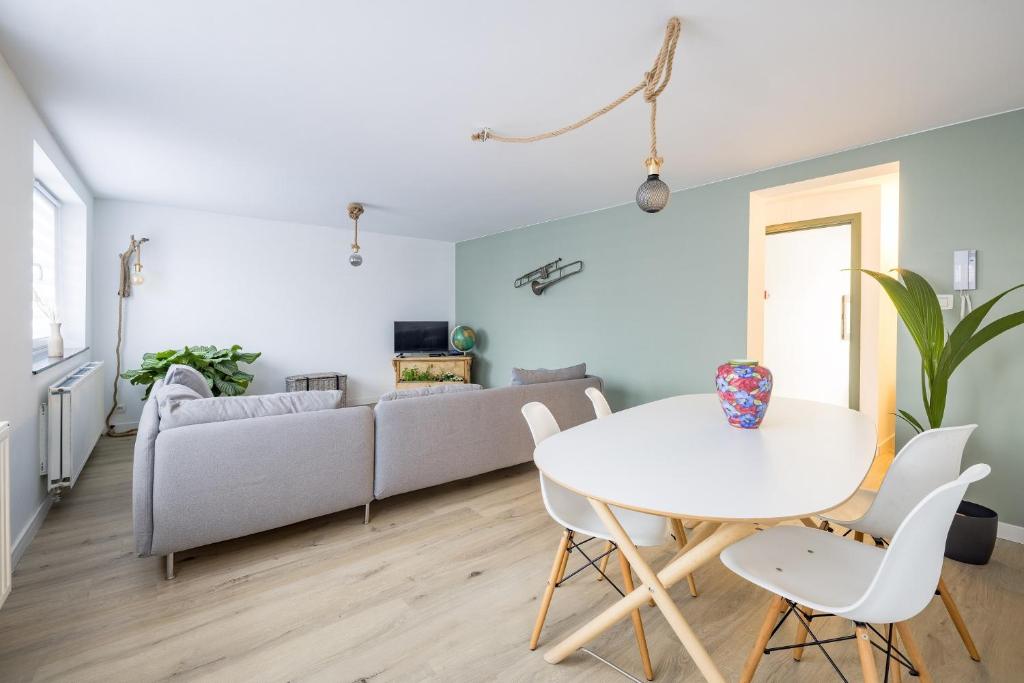 TV a/nebo společenská místnost v ubytování Gîtes in Huy - Appartements chaleureux dans le centre de Huy