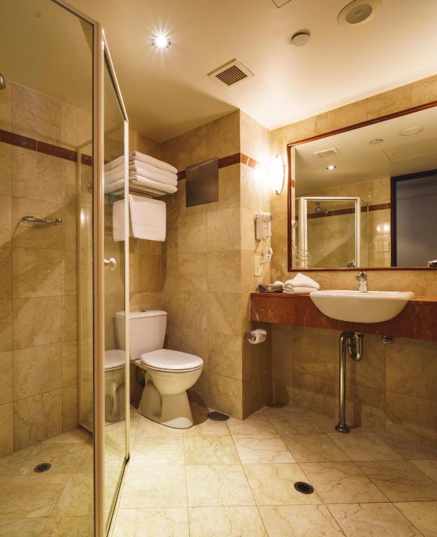 Koupelna v ubytování Arkaba Hotel