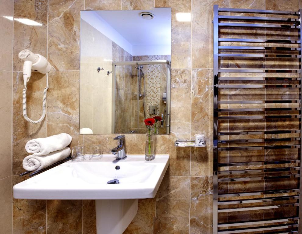 Koupelna v ubytování Hotel Pod Zamkem
