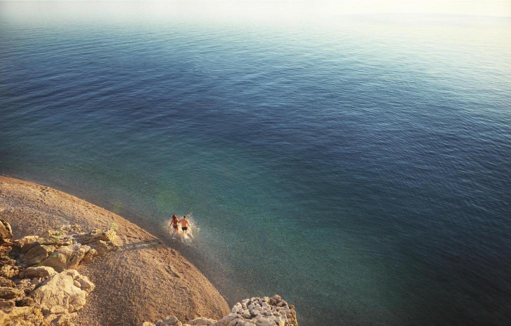 an aerial view of a body of water at Sun Gardens Dubrovnik in Dubrovnik