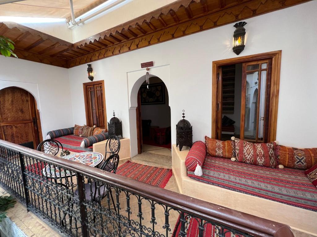 Posezení v ubytování Riad Dar Kasal