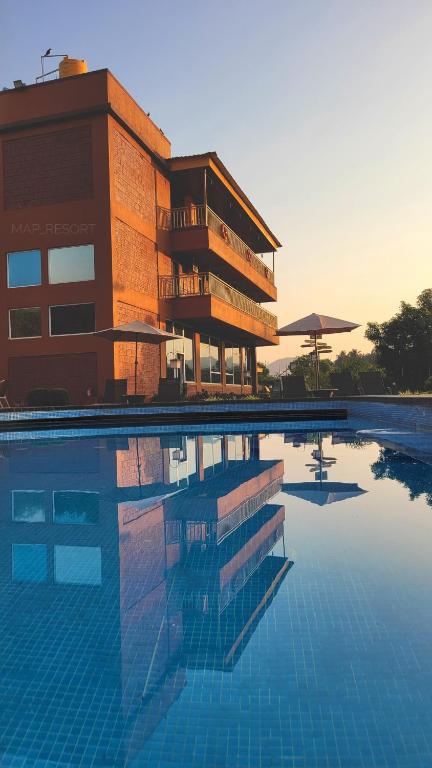 Bazén v ubytování MAP RESORT nebo v jeho okolí
