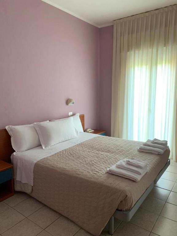 Postel nebo postele na pokoji v ubytování Hotel President