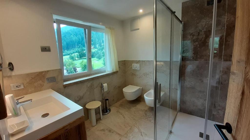 Koupelna v ubytování Hotel Pineta