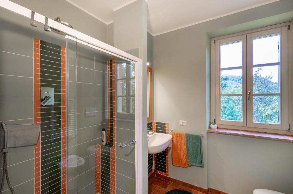 Koupelna v ubytování Altra Meta b&b
