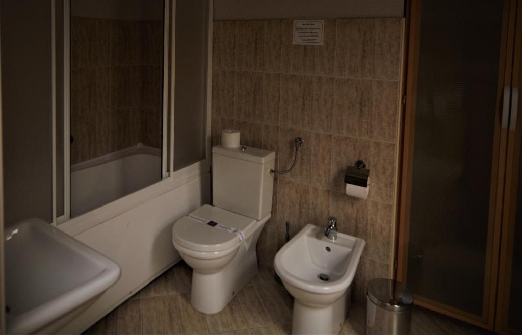 Koupelna v ubytování Hotel Ambasador