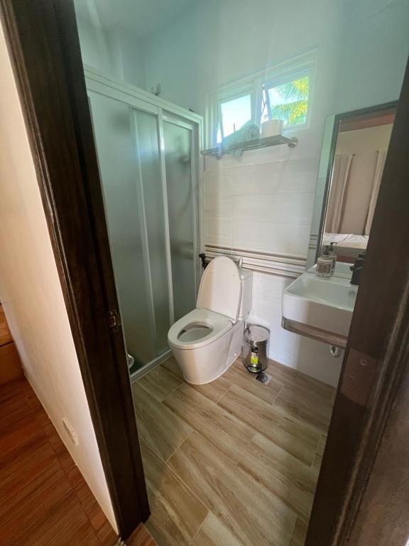 Koupelna v ubytování Ohana Hometel