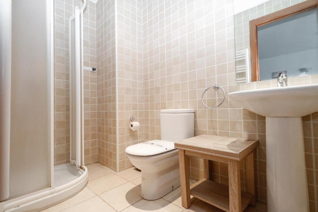 Koupelna v ubytování Apartamentos Araco 3000