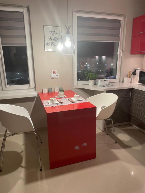 Kuchyň nebo kuchyňský kout v ubytování AS Apartment Lodz