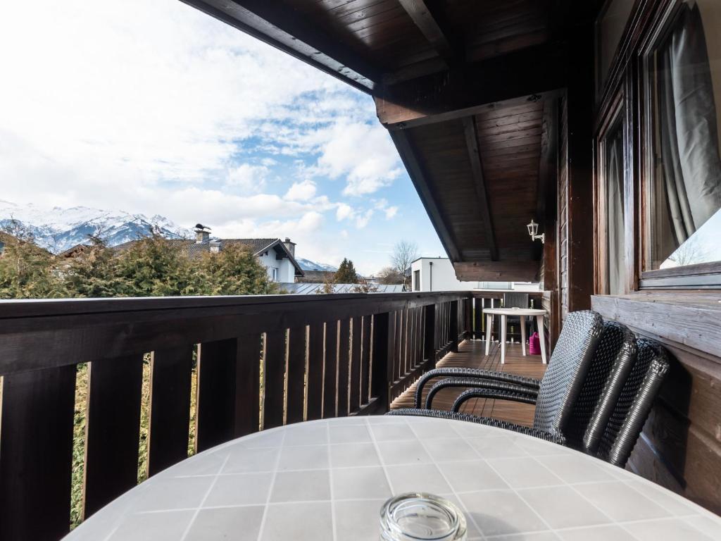A balcony or terrace at Apartment Alpenchalets-4 by Interhome