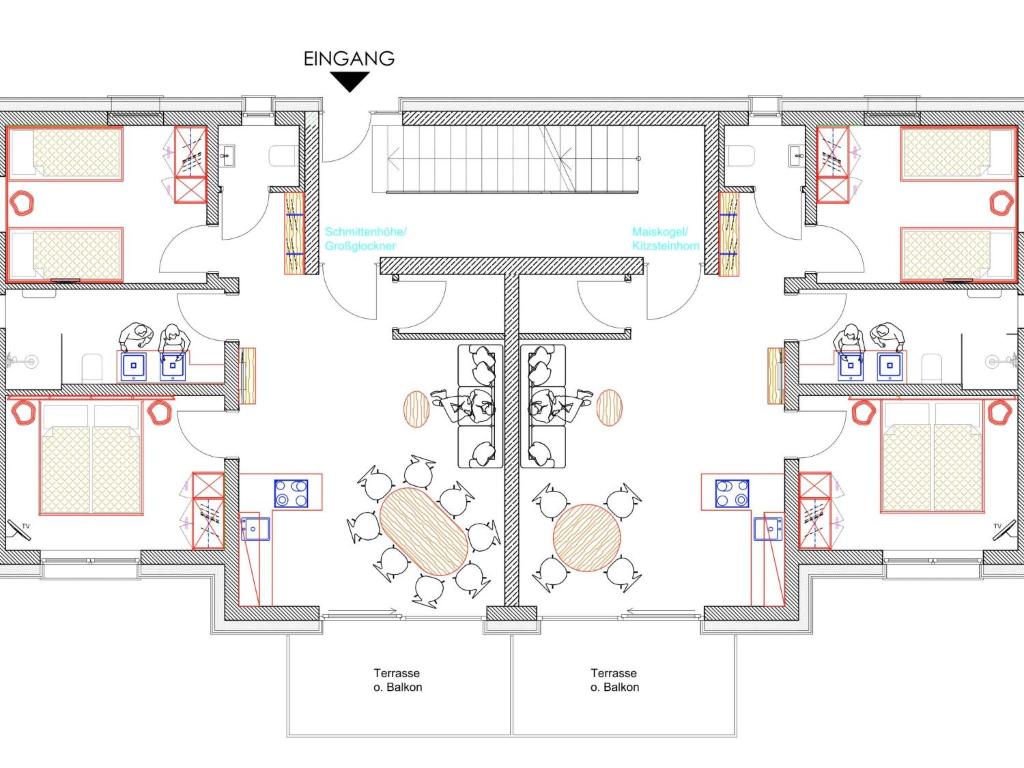 a floor plan of a house at Apartment Das Georgen- Schmitten by Interhome in Fürstau