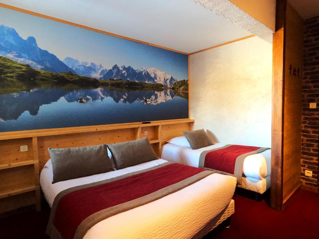 Postel nebo postele na pokoji v ubytování Hotel Le Soly