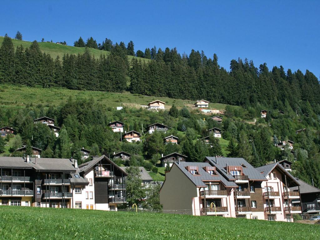 un grupo de casas al lado de una colina en Apartment Andromède 6 by Interhome, en Moleson