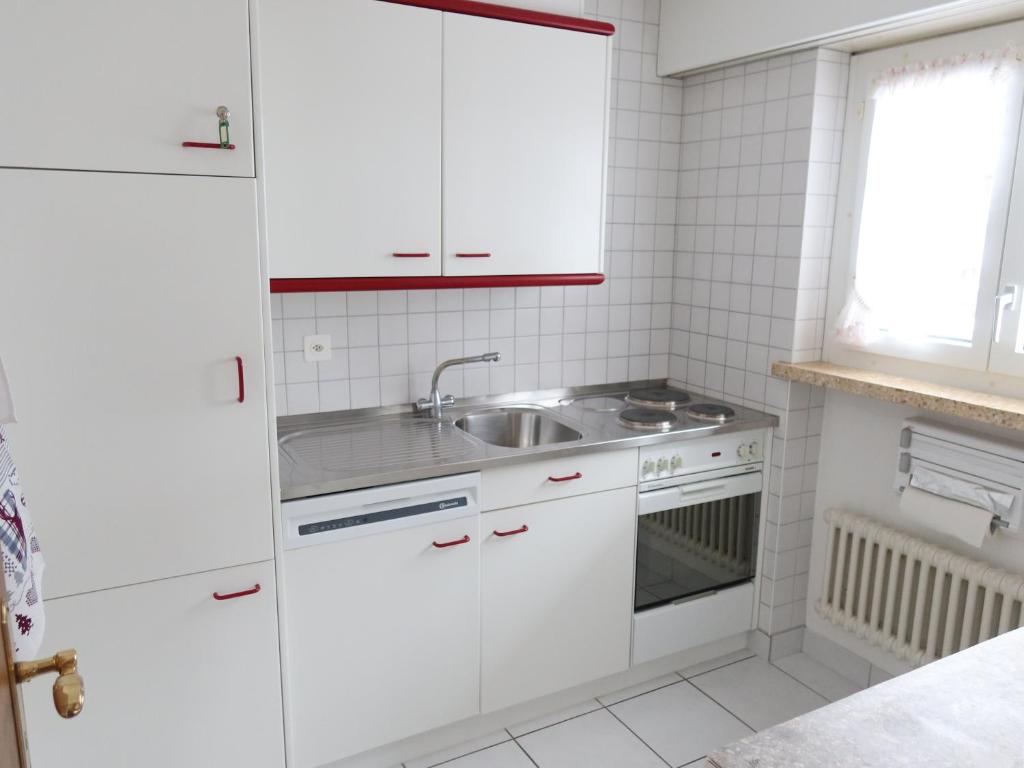 Kuchyň nebo kuchyňský kout v ubytování Haus Europe