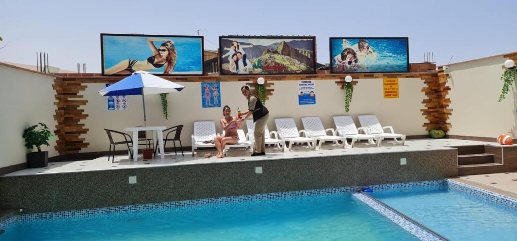 Bazén v ubytování Hotel Spa Machupicchu nebo v jeho okolí